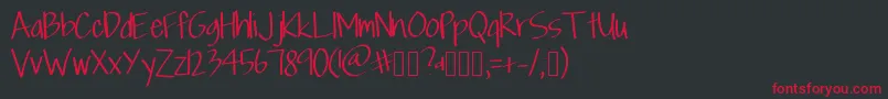 Шрифт Scriptfont – красные шрифты на чёрном фоне