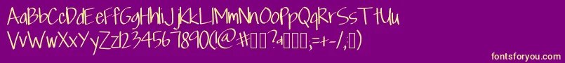 fuente Scriptfont – Fuentes Amarillas Sobre Fondo Morado