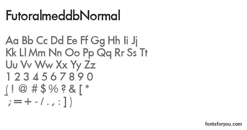 Шрифт FutoralmeddbNormal – алфавит, цифры, специальные символы
