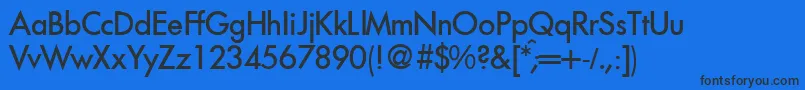 FutoralmeddbNormal Font – Black Fonts on Blue Background