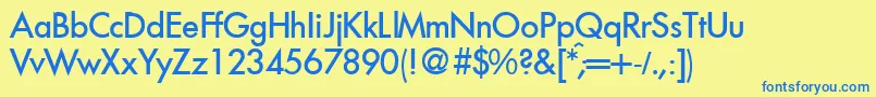 Więcej informacji o czcionce FutoralmeddbNormal Czcionka FutoralmeddbNormal – niebieskie czcionki na żółtym tle