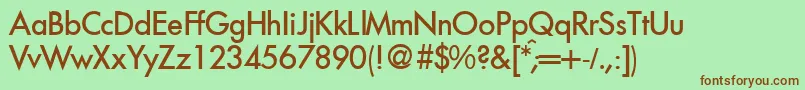 FutoralmeddbNormal Font – Brown Fonts on Green Background