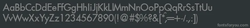 FutoralmeddbNormal-fontti – harmaat kirjasimet mustalla taustalla