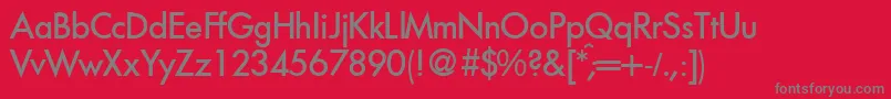 フォントFutoralmeddbNormal – 赤い背景に灰色の文字