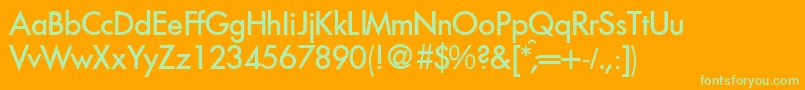 FutoralmeddbNormal Font – Green Fonts on Orange Background