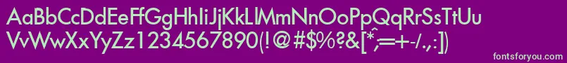 FutoralmeddbNormal Font – Green Fonts on Purple Background
