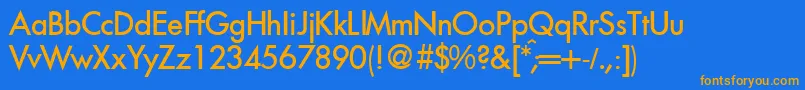 Police FutoralmeddbNormal – polices orange sur fond bleu