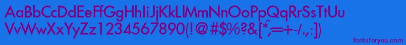 FutoralmeddbNormal Font – Purple Fonts on Blue Background