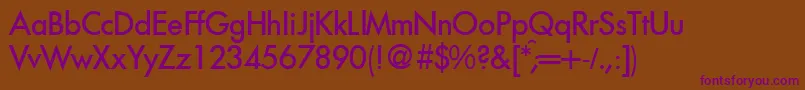 FutoralmeddbNormal Font – Purple Fonts on Brown Background