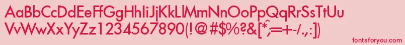 FutoralmeddbNormal Font – Red Fonts on Pink Background