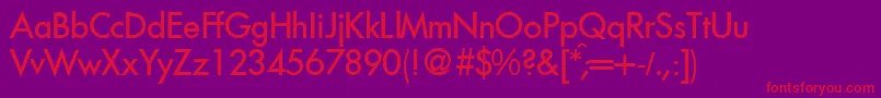 FutoralmeddbNormal Font – Red Fonts on Purple Background
