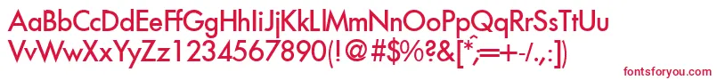 フォントFutoralmeddbNormal – 白い背景に赤い文字
