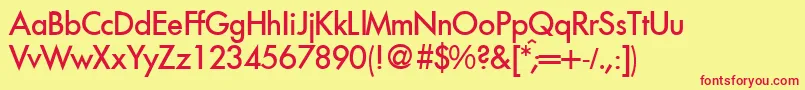 FutoralmeddbNormal Font – Red Fonts on Yellow Background