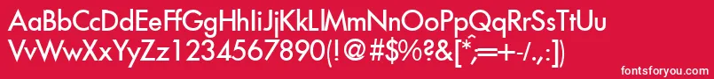 FutoralmeddbNormal Font – White Fonts on Red Background