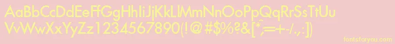 fuente FutoralmeddbNormal – Fuentes Amarillas Sobre Fondo Rosa