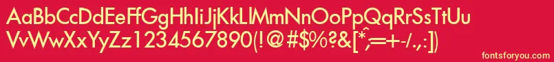 FutoralmeddbNormal Font – Yellow Fonts on Red Background