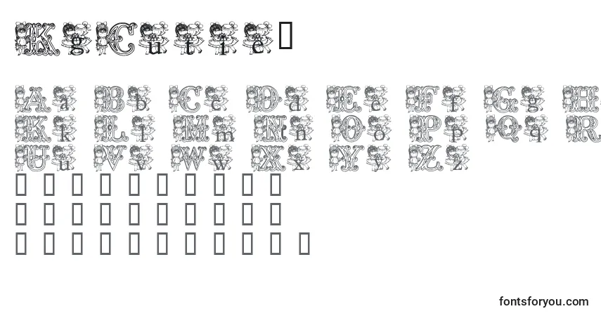 Шрифт KgCutie1 – алфавит, цифры, специальные символы