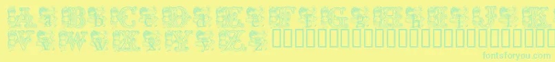 Lisätietoja KgCutie1-fontista KgCutie1-fontti – vihreät fontit keltaisella taustalla