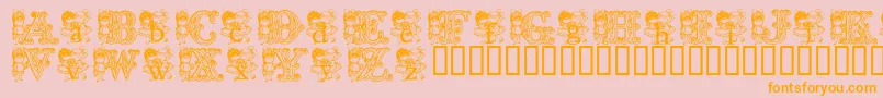 KgCutie1 Font – Orange Fonts on Pink Background