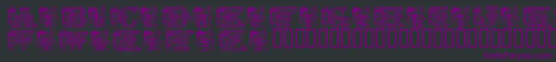 フォントKgCutie1 – 黒い背景に紫のフォント