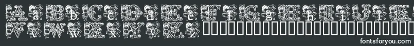 KgCutie1 Font – White Fonts on Black Background