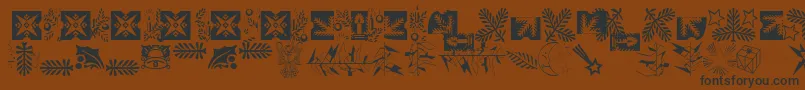 XmasLhPiTwo-Schriftart – Schwarze Schriften auf braunem Hintergrund
