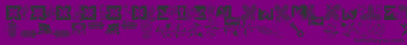 XmasLhPiTwo Font – Black Fonts on Purple Background