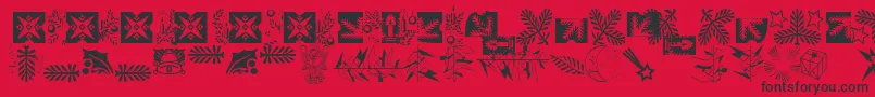 XmasLhPiTwo Font – Black Fonts on Red Background