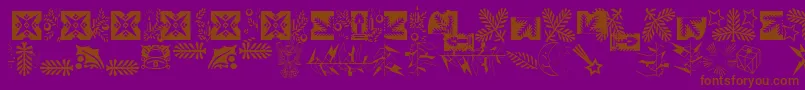 XmasLhPiTwo Font – Brown Fonts on Purple Background