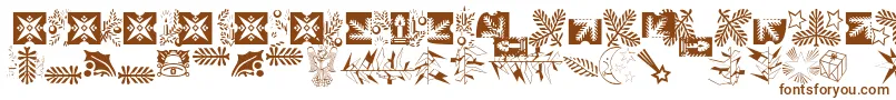 XmasLhPiTwo Font – Brown Fonts on White Background