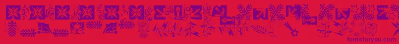 XmasLhPiTwo Font – Purple Fonts on Red Background