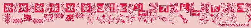 XmasLhPiTwo Font – Red Fonts on Pink Background