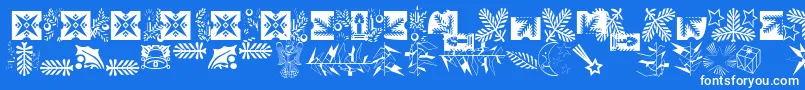 XmasLhPiTwo Font – White Fonts on Blue Background