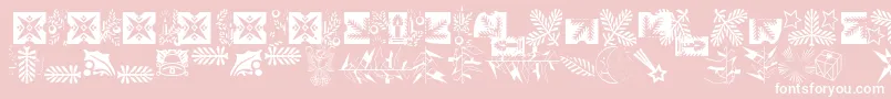 XmasLhPiTwo Font – White Fonts on Pink Background