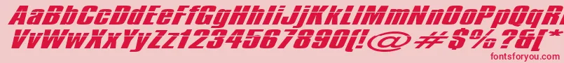 Impos10 Font – Red Fonts on Pink Background