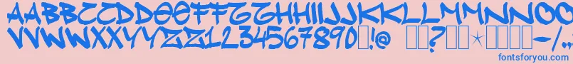 Klue Font – Blue Fonts on Pink Background