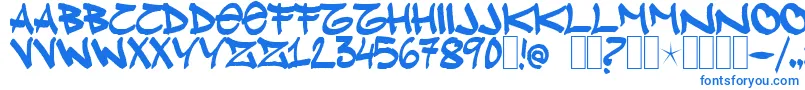 Klue-Schriftart – Blaue Schriften