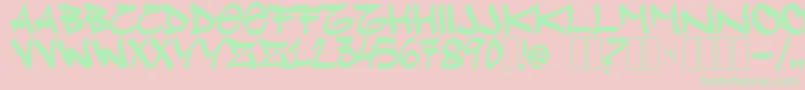 Klue Font – Green Fonts on Pink Background