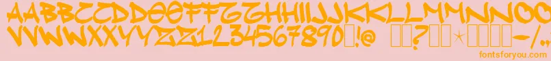 Klue Font – Orange Fonts on Pink Background