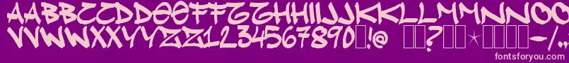 Klue Font – Pink Fonts on Purple Background