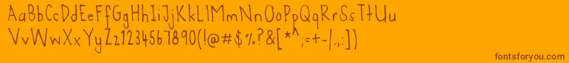 Agentc Font – Brown Fonts on Orange Background