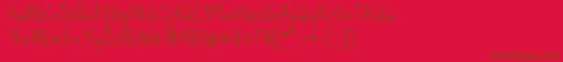 Agentc Font – Brown Fonts on Red Background