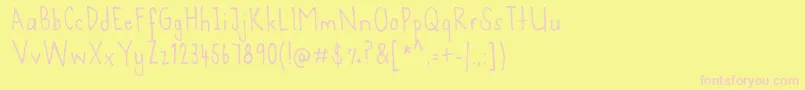 Agentc Font – Pink Fonts on Yellow Background