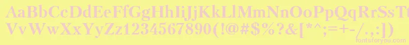 PetersburgBold Font – Pink Fonts on Yellow Background