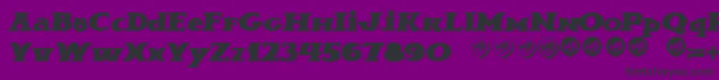 BravaNovellaIt. Font – Black Fonts on Purple Background