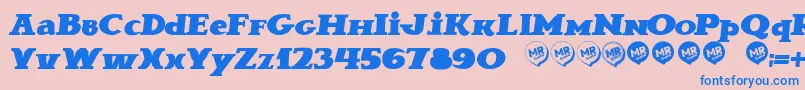 BravaNovellaIt. Font – Blue Fonts on Pink Background