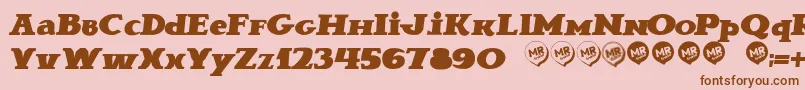 BravaNovellaIt. Font – Brown Fonts on Pink Background