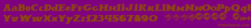 BravaNovellaIt. Font – Brown Fonts on Purple Background