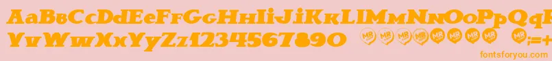 BravaNovellaIt. Font – Orange Fonts on Pink Background