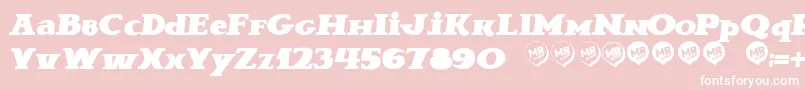 BravaNovellaIt. Font – White Fonts on Pink Background